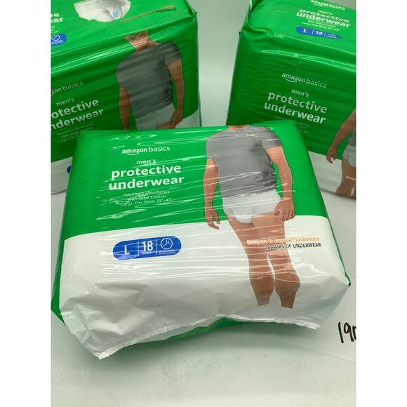 Protective underwear. Men’s Large.  Incontinence. Odor control. 3x18=54pr. B190 - Picture 2 of 4